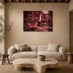 Premium Wall Art Yatay Html Edition – NM3-PNK-RG-H-004 presented in a sophisticated home setting