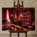 Premium Wall Art Yatay Html Edition – NM3-PNK-RG-H-005 displayed on a studio easel