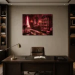 Premium Wall Art Yatay Html Edition – NM3-PNK-RG-H-005 displayed in a contemporary gallery-inspired room