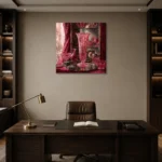 Premium Wall Art Kare Html Edition – NM3-PNK-RG-S-001 displayed in a contemporary gallery-inspired room