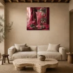 Premium Wall Art Kare Html Edition – NM3-PNK-RG-S-001 presented in a sophisticated home setting