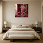 Premium Wall Art Kare Html Edition – NM3-PNK-RG-S-001 showcased in an elegant minimalist interior