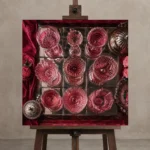 Premium Wall Art Kare Html Edition – NM3-PNK-RG-S-002 displayed on a studio easel