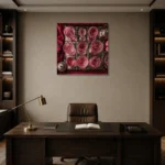 Premium Wall Art Kare Html Edition – NM3-PNK-RG-S-002 displayed in a contemporary gallery-inspired room