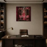Premium Wall Art Kare Html Edition – NM3-PNK-RG-S-003 displayed in a contemporary gallery-inspired room