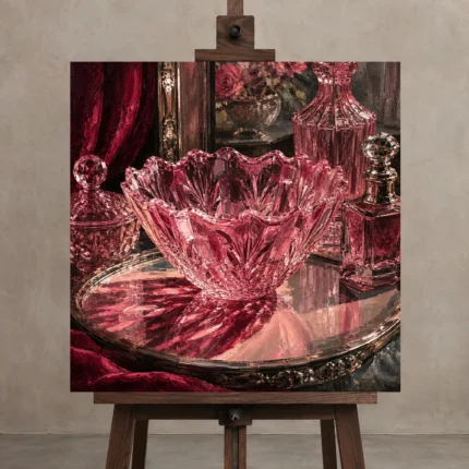 Premium Wall Art Kare Html Edition – NM3-PNK-RG-S-004 displayed on a studio easel