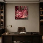 Premium Wall Art Kare Html Edition – NM3-PNK-RG-S-004 displayed in a contemporary gallery-inspired room