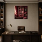 Premium Wall Art Kare Html Edition – NM3-PNK-RG-S-005 displayed in a contemporary gallery-inspired room