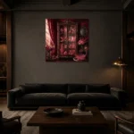 Premium Wall Art Kare Html Edition – NM3-PNK-RG-S-005 shown in a warm modern interior