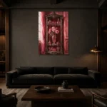 Premium Wall Art Dikey Html Edition – NM3-PNK-RG-V-001 shown in a warm modern interior