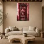 Premium Wall Art Dikey Html Edition – NM3-PNK-RG-V-001 presented in a sophisticated home setting