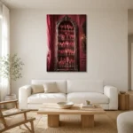 Premium Wall Art Dikey Html Edition – NM3-PNK-RG-V-002 styled in a refined neutral interior
