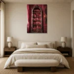 Premium Wall Art Dikey Html Edition – NM3-PNK-RG-V-002 showcased in an elegant minimalist interior