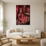 Premium Wall Art Dikey Html Edition – NM3-PNK-RG-V-003 styled in a refined neutral interior