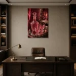 Premium Wall Art Dikey Html Edition – NM3-PNK-RG-V-003 displayed in a contemporary gallery-inspired room