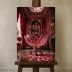 Premium Wall Art Dikey Html Edition – NM3-PNK-RG-V-004 displayed on a studio easel