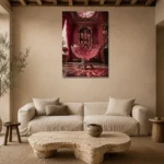Premium Wall Art Dikey Html Edition – NM3-PNK-RG-V-004 presented in a sophisticated home setting