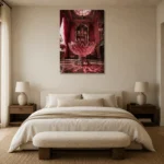 Premium Wall Art Dikey Html Edition – NM3-PNK-RG-V-004 showcased in an elegant minimalist interior