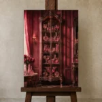 Premium Wall Art Dikey Html Edition – NM3-PNK-RG-V-005 displayed on a studio easel