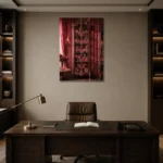 Premium Wall Art Dikey Html Edition – NM3-PNK-RG-V-005 displayed in a contemporary gallery-inspired room