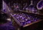 Amethyst Salon Drawer Of Faceted Purple Stones Purple Dressing Room Wall Art