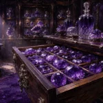 Amethyst Salon Drawer Of Faceted Purple Stones Purple Dressing Room Wall Art