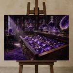 Premium Wall Art Yatay Html Edition – NM3-PUR-AM-H-002 displayed on a studio easel