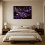Premium Wall Art Yatay Html Edition – NM3-PUR-AM-H-002 showcased in an elegant minimalist interior