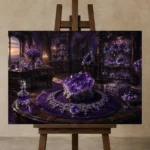 Premium Wall Art Yatay Html Edition – NM3-PUR-AM-H-003 displayed on a studio easel