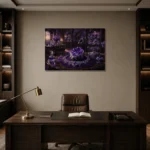 Premium Wall Art Yatay Html Edition – NM3-PUR-AM-H-003 displayed in a contemporary gallery-inspired room
