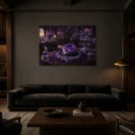 Premium Wall Art Yatay Html Edition – NM3-PUR-AM-H-003 shown in a warm modern interior