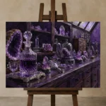 Premium Wall Art Yatay Html Edition – NM3-PUR-AM-H-004 displayed on a studio easel