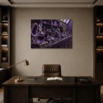 Premium Wall Art Yatay Html Edition – NM3-PUR-AM-H-004 displayed in a contemporary gallery-inspired room