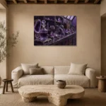Premium Wall Art Yatay Html Edition – NM3-PUR-AM-H-004 presented in a sophisticated home setting