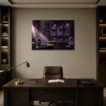 Premium Wall Art Yatay Html Edition – NM3-PUR-AM-H-005 displayed in a contemporary gallery-inspired room