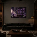 Premium Wall Art Yatay Html Edition – NM3-PUR-AM-H-005 shown in a warm modern interior