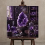 Premium Wall Art Kare Html Edition – NM3-PUR-AM-S-001 displayed on a studio easel