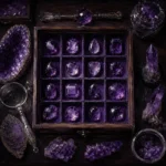 Amethyst Emblem Drawer Of Faceted Purple Stones Purple Dressing Room Wall Art
