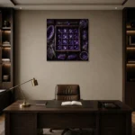 Premium Wall Art Kare Html Edition – NM3-PUR-AM-S-002 displayed in a contemporary gallery-inspired room