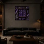 Premium Wall Art Kare Html Edition – NM3-PUR-AM-S-002 shown in a warm modern interior