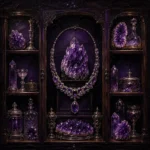 Amethyst Ritual Silver Necklace Purple Living Room Wall Art