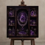 Premium Wall Art Kare Html Edition – NM3-PUR-AM-S-003 displayed on a studio easel