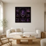 Premium Wall Art Kare Html Edition – NM3-PUR-AM-S-003 styled in a refined neutral interior