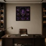 Premium Wall Art Kare Html Edition – NM3-PUR-AM-S-003 displayed in a contemporary gallery-inspired room