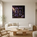 Premium Wall Art Kare Html Edition – NM3-PUR-AM-S-005 styled in a refined neutral interior