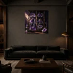 Premium Wall Art Kare Html Edition – NM3-PUR-AM-S-005 shown in a warm modern interior