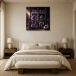 Premium Wall Art Kare Html Edition – NM3-PUR-AM-S-005 showcased in an elegant minimalist interior