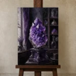 Premium Wall Art Dikey Html Edition – NM3-PUR-AM-V-001 displayed on a studio easel