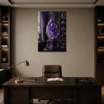 Premium Wall Art Dikey Html Edition – NM3-PUR-AM-V-001 displayed in a contemporary gallery-inspired room