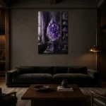 Premium Wall Art Dikey Html Edition – NM3-PUR-AM-V-001 shown in a warm modern interior